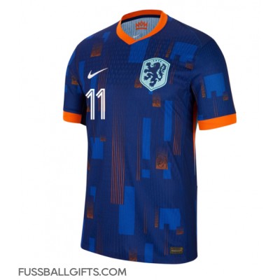 Niederlande Cody Gakpo #11 Fußballbekleidung Auswärtstrikot EM 2024 Kurzarm Niederlande Cody Gakpo #11 Fußballbekleidung Auswärtstrikot EM 2024 Kurzarm